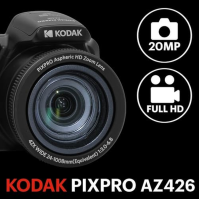 KODAK Pixpro Astro Zoom AZ426 - Digitální fotoaparát typu Bridge, 42x optický zoom, 24mm širokoúhlý záběr, 20 Mpx, 3 LCD, Full H